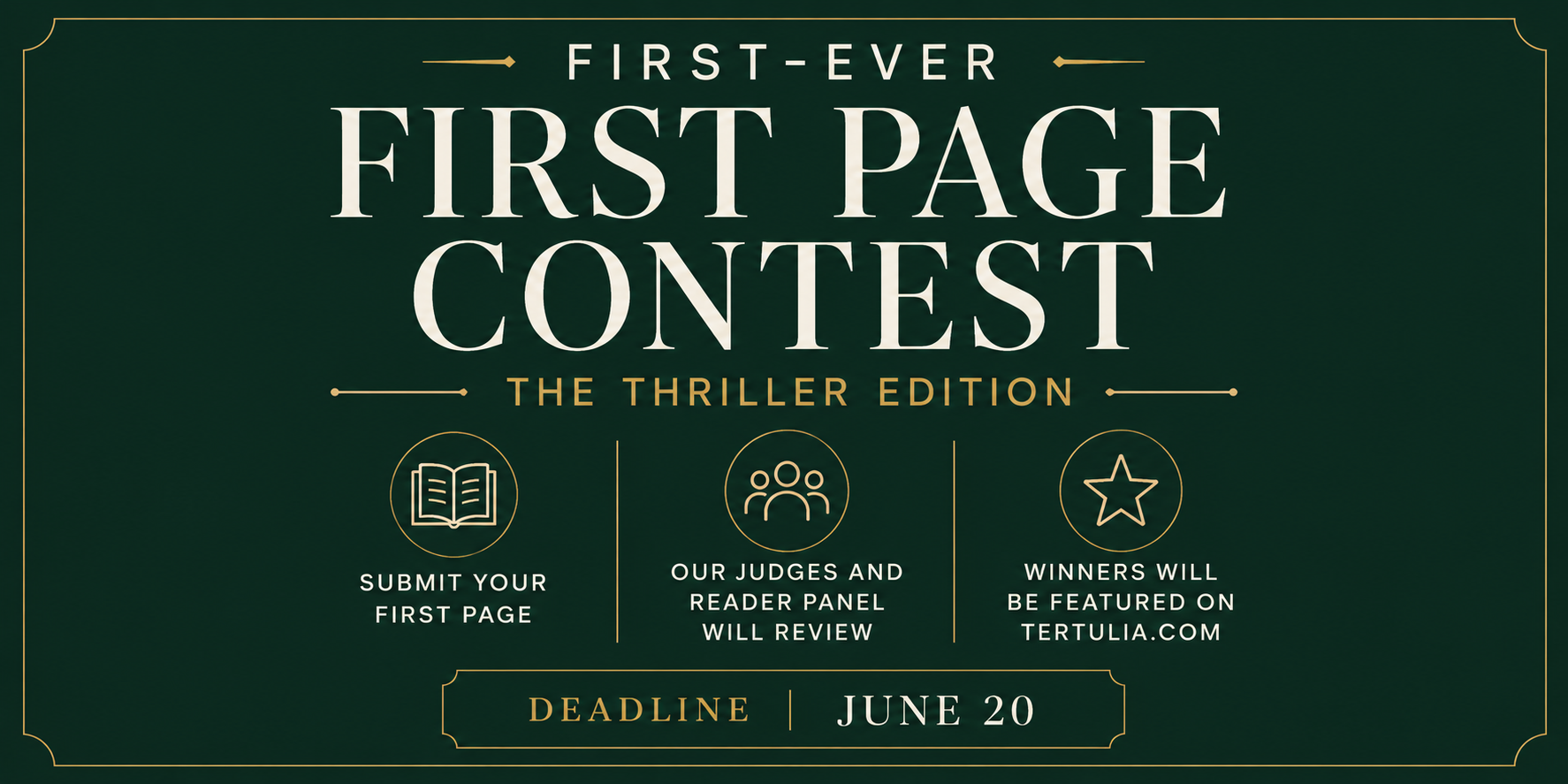 First Page Contest - The Thriller Edition