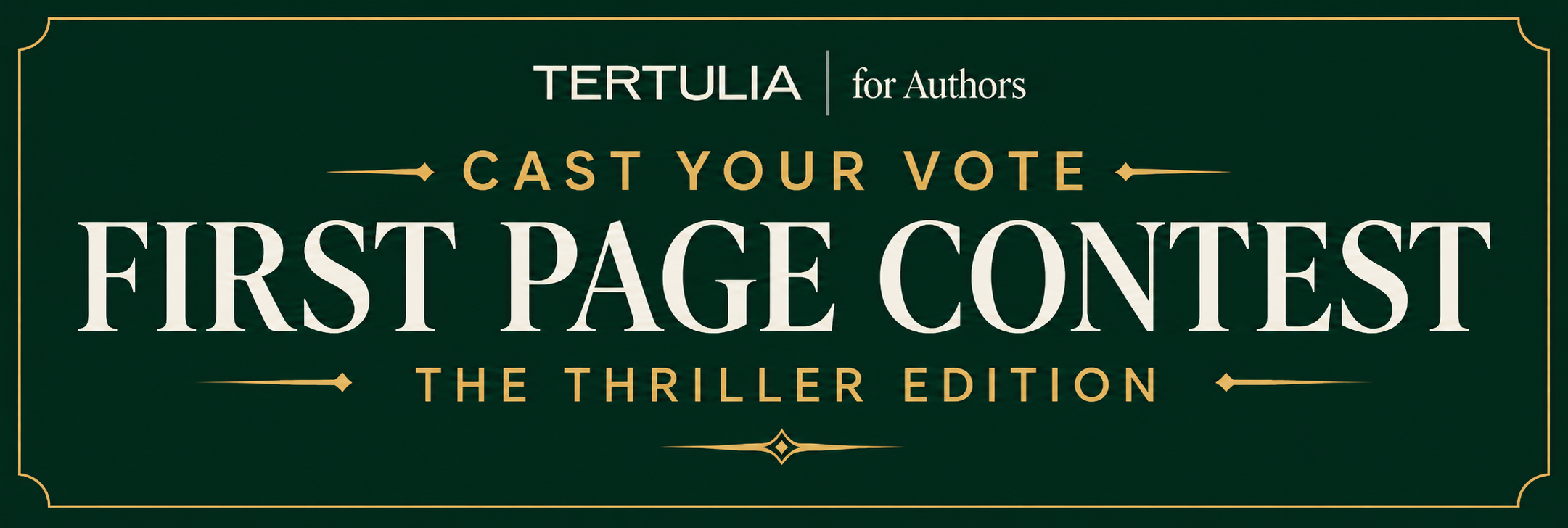 First Page Contest - The Thriller Edition