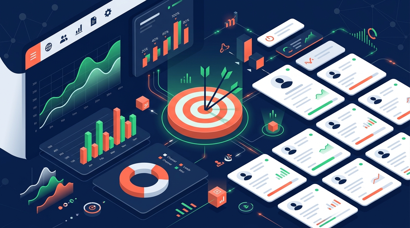 B2B Marketing Dashboard Illustration