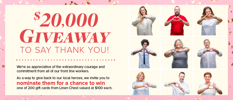 $20,000 Thank You Giveaway from Linen Chest