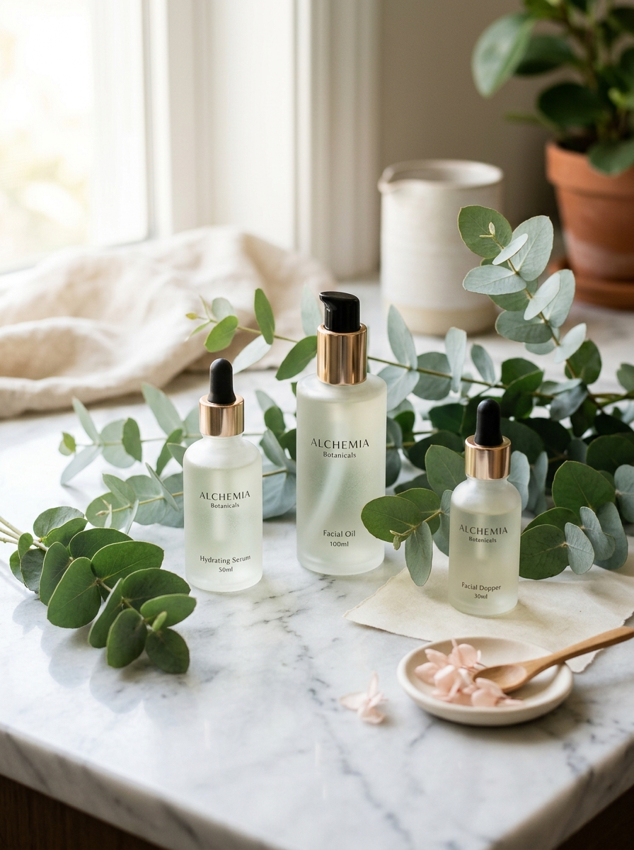 Verdure Skincare Botanical Display
